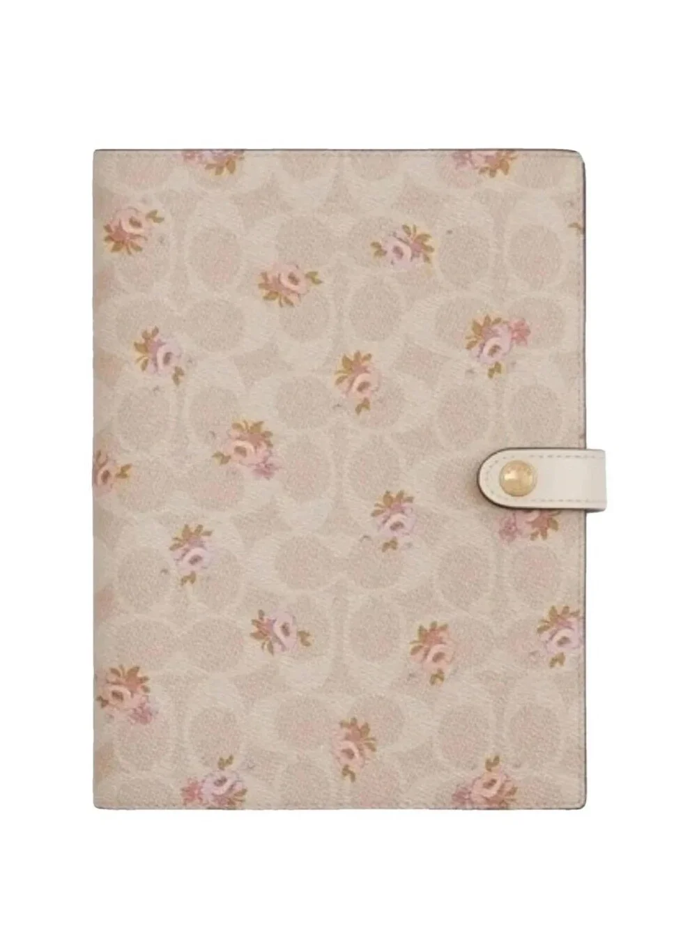 New Coach Notebook In Signature Canvas with Floral Print